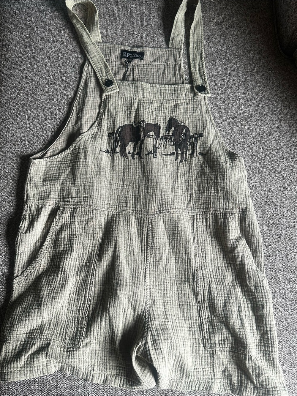 Women’s Tan ‘Fences’ Western Romper - Picture 2 of 3